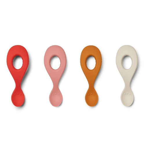 Set de 4 cuillères en silicone Liva - Rose multi mix