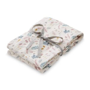 Maxi lange coton bio - Motifs feuilles