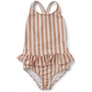 Maillot de bain Amara - Rayures corail blush