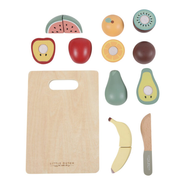 Set de fruits à découper en bois