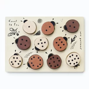 Puzzle en bois - Compte jusqu'à 10 - Coccinelle