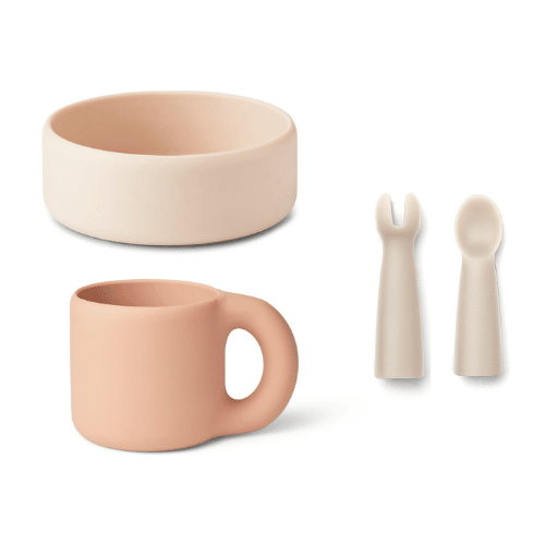 Coffret repas en silicone Lise - Rose multi mix