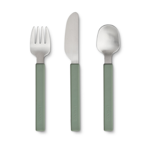 Set de couverts Adrian pour enfant en inox - Faune green