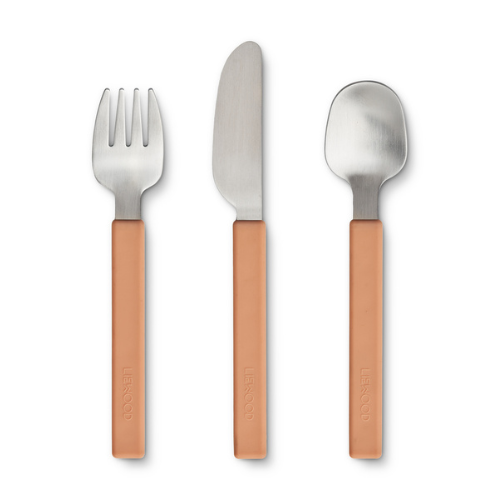 Set de couverts Adrian pour enfant en inox - Tuscany rose